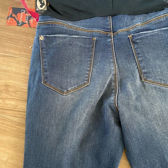 Indigo Poppy gray ankle skinny Maternity jeans - Picture 10 of 16